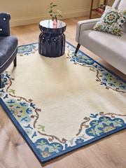 Nina Campbell Blue Fergana Wool Rug - Image 1 of 5