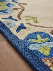Nina Campbell Blue Fergana Wool Rug - Image 3 of 5