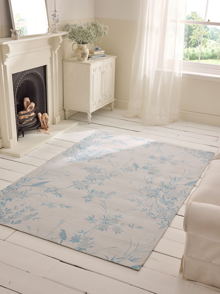 Shabby Chic by Rachel Ashwell® Blue Bird Chinoise Rug - Image 1 of 5 Shabby Chic by Rachel Ashwell® Blue Bird Chinoise Rug - Image 1 of 5
