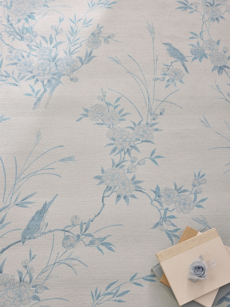 Shabby Chic by Rachel Ashwell® Blue Bird Chinoise Rug - Image 2 of 5 Shabby Chic by Rachel Ashwell® Blue Bird Chinoise Rug - Image 2 of 5