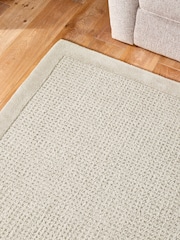 Lipsy White Wool Border Rug - Image 3 of 5