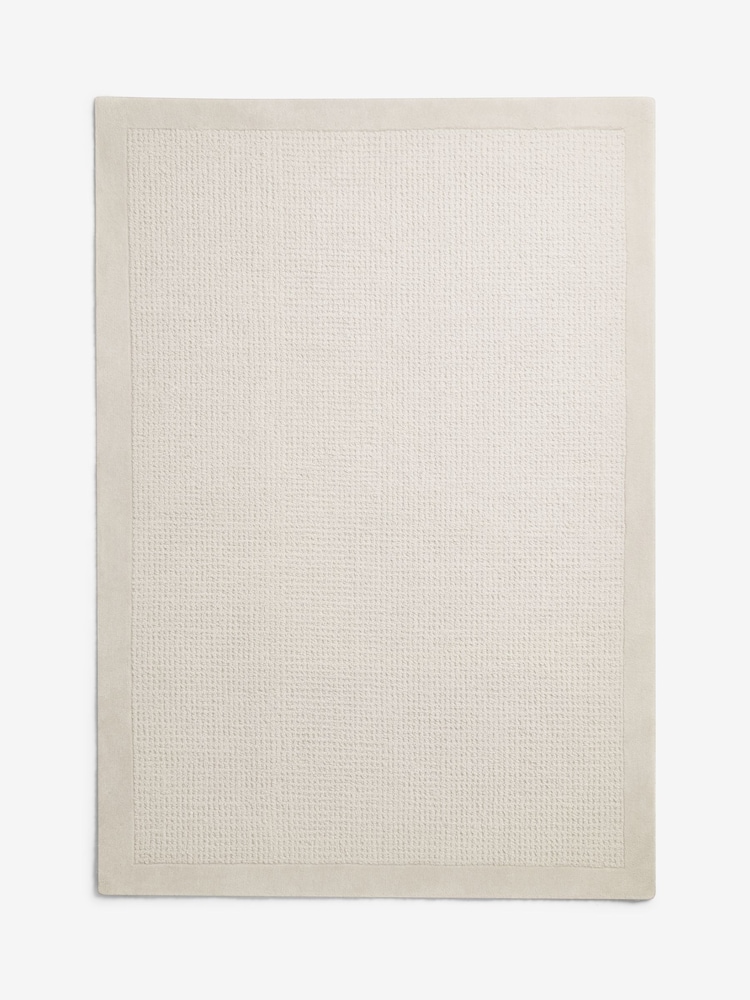 Lipsy White Wool Border Rug - Image 5 of 5