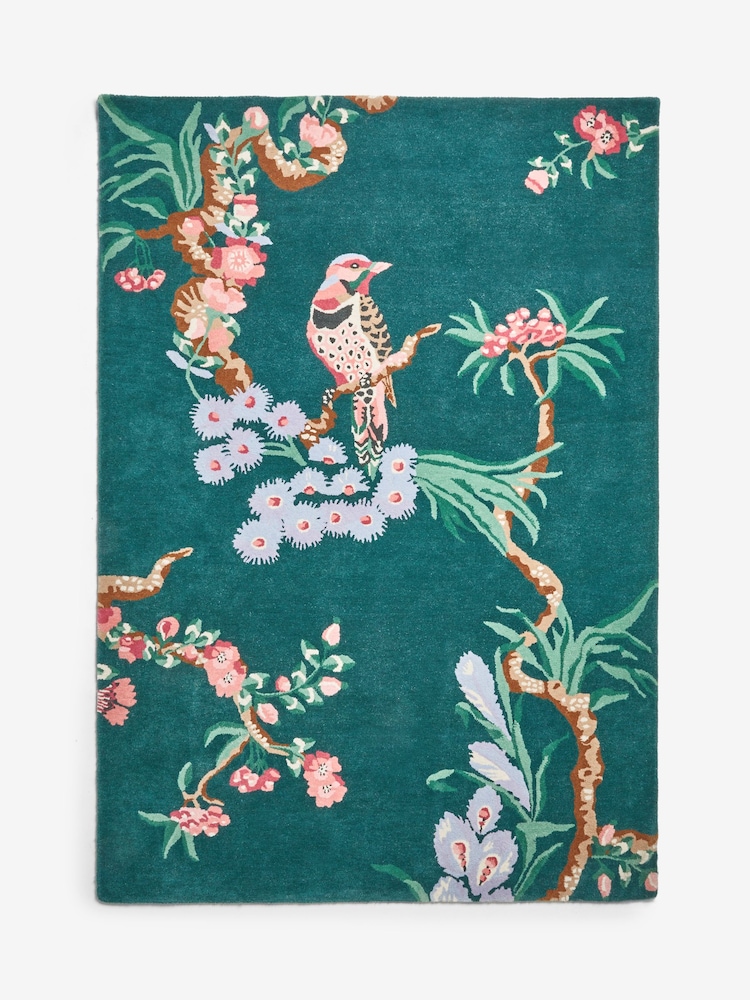 Cath Kidston Green Birds and Berries Wool Rug - Image 5 of 5 Cath Kidston Green Birds and Berries Wool Rug - Image 5 of 5