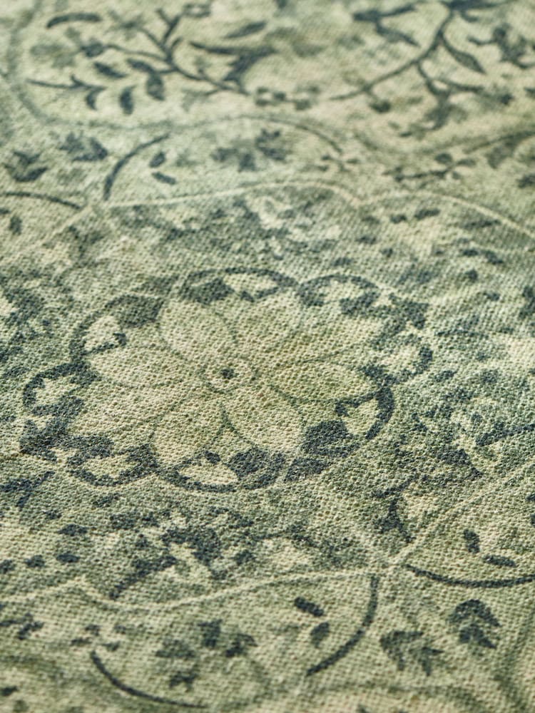 French Connection Green Printed Kabir Flatweave Rug - Image 2 of 4
