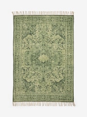 French Connection Green Printed Kabir Flatweave Rug - Image 4 of 4