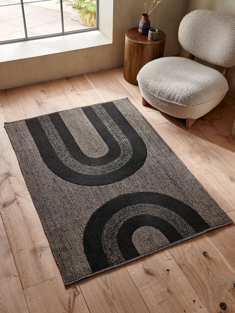 French Connection Black Jute Swati Jute Rug - Image 1 of 4