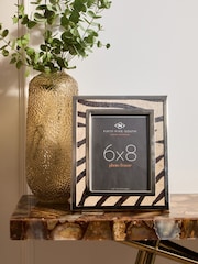 Interiors by Premier Black White Kensington Townhouse Zebra Design Photo Frame - Image 1 of 3