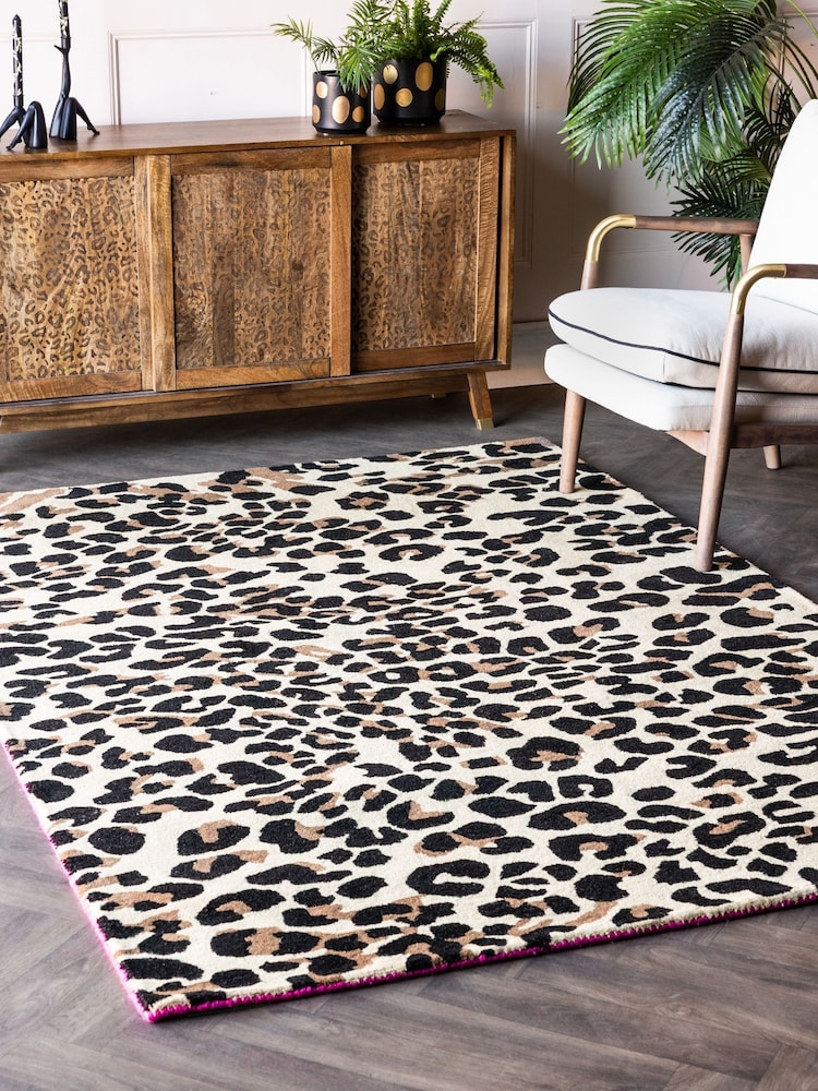 Rockett St George Animal Leopard Love Rug - Image 1 of 4