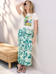 Cotton Traders White Embroidered T-Shirt - Image 1 of 4