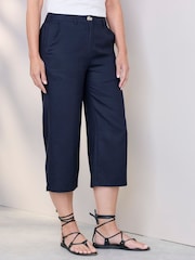 Cotton Traders Blue Cropped Trousers - Image 1 of 4