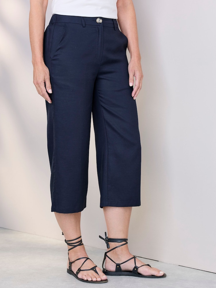 Cotton Traders Blue Cropped Trousers - Image 1 of 4