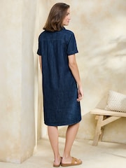 Cotton Traders Blue Denim Knee Length Dress - Image 3 of 4