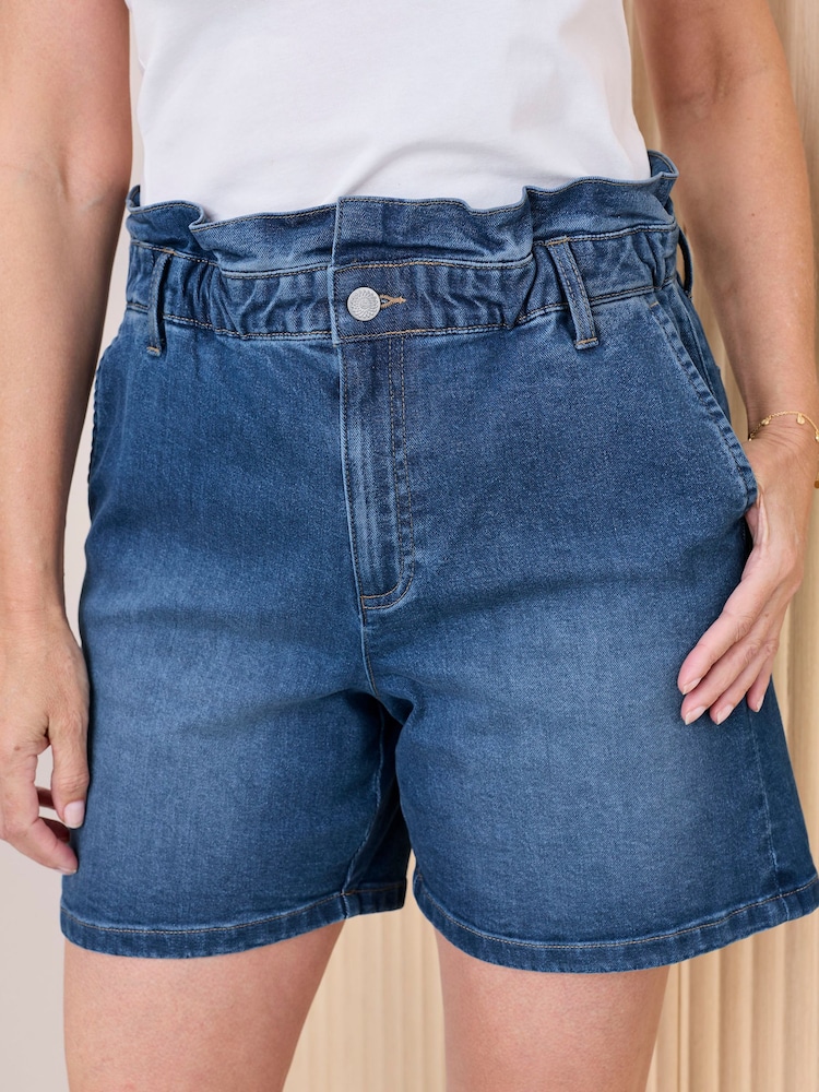 Cotton Traders Blue Denim Shorts - Image 1 of 4 Cotton Traders Blue Denim Shorts - Image 1 of 4