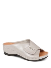 Pavers Metallic Pavers Mule Wedge Sandals - Image 1 of 5