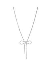 Mood Silver Tone Bow Short Necklace - Image 1 of 5