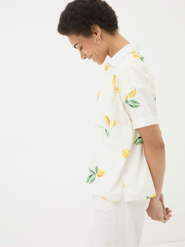 FatFace Louisa Natural Lemons Shirt - Image 2 of 6