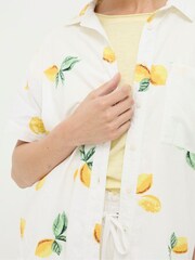 FatFace Louisa Natural Lemons Shirt - Image 4 of 6