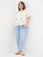FatFace Louisa Natural Lemons Shirt - Image 5 of 6