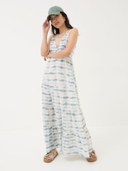 FatFace Blue Tie Dye Tammy Beach Maxi Dress - Image 1 of 6