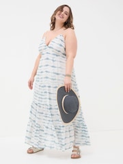 FatFace Blue Tie Dye Tammy Beach Maxi Dress - Image 5 of 6