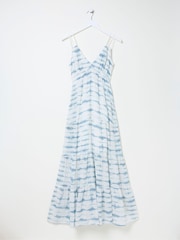 FatFace Blue Tie Dye Tammy Beach Maxi Dress - Image 6 of 6