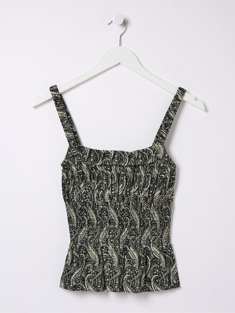 FatFace Seoni Black Paisley Cami - Image 5 of 5