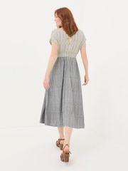 FatFace Rae Black Star Geo Midi Dress - Image 2 of 6