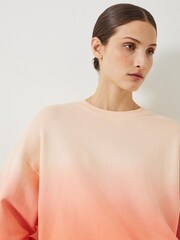 Hush Orange Oversized Ombre Quaden 100% Cottton Sweatshirt - Image 5 of 6