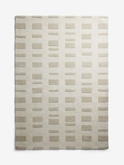 Jasper Conran London Cream Checkerboard Tufted Wool Rug - Image 4 of 4