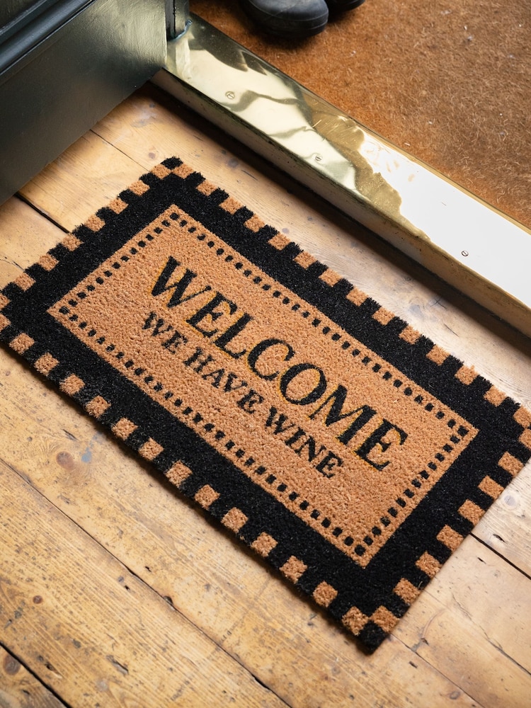 Rockett St George Welcome We Have Wine Doormat - Image 1 of 4