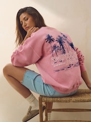 Pink Palm Sweatshirt - Image 1 of 6