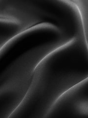 Black Satin Peplum Bandeau Top - Image 8 of 8