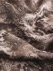 Snake Printed Satin Midi Skirt - Image 6 of 7