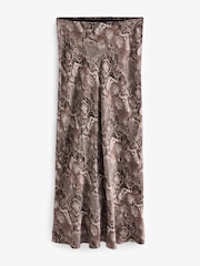Snake Printed Satin Midi Skirt - Image 7 of 7