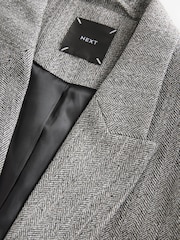 Black/White Herringbone Relaxed Blazer - Image 3 of 4