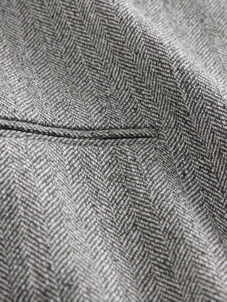 Black/White Herringbone Relaxed Blazer - Image 4 of 4