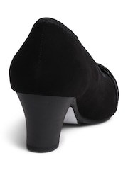 črna - Pavers širok kroj Block Heeled salonar - Slika 2 iz 5