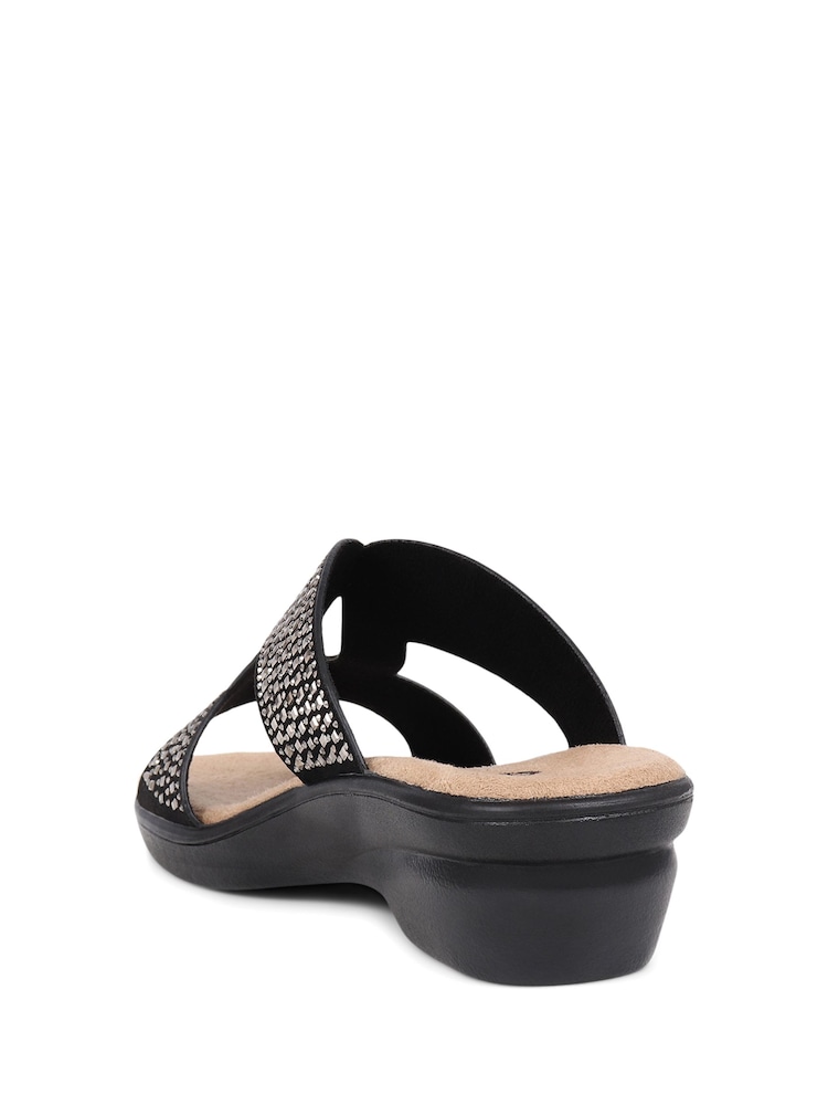 Pavers Embellished Mules Black Sandals - Imagen 2 de 5 Pavers Embellished Mules Black Sandals - Imagen 2 de 5