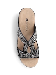 Pavers Embellished Mules Black Sandals - Image 4 of 5