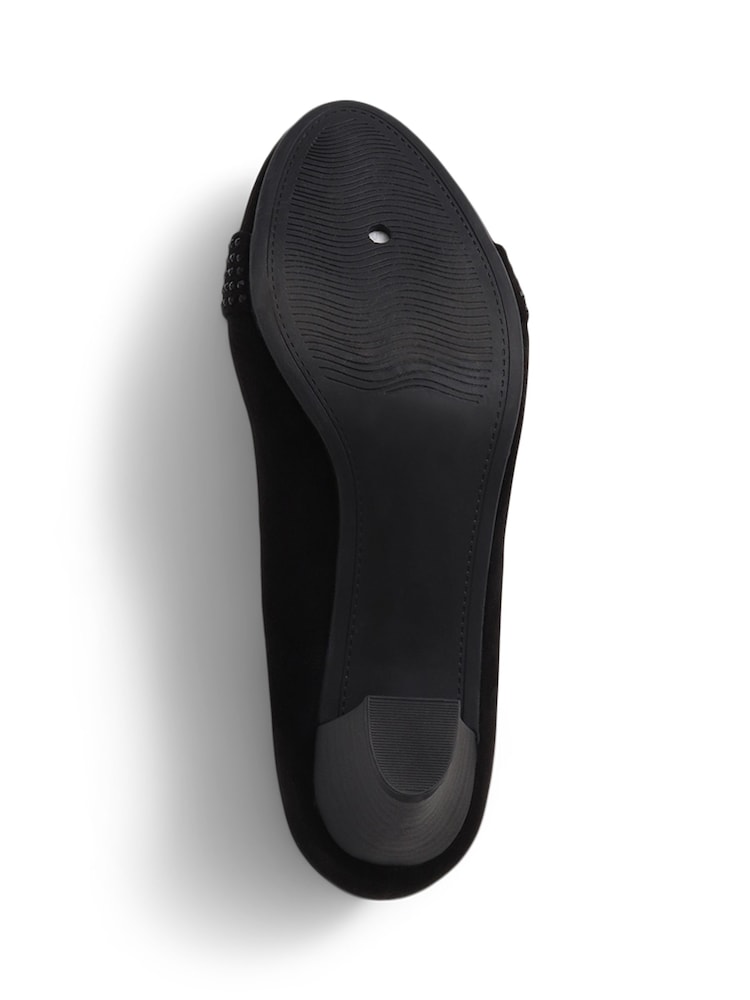 Pavers Black Wide Fit Block Heeled Court Shoes - Image 5 of 5 Pavers Black Wide Fit Block Heeled Court Shoes - Image 5 of 5