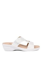 Pavers Embellished Mules White Sandals - Image 1 of 5