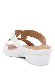 Pavers Embellished Mules White Sandals - Image 2 of 5