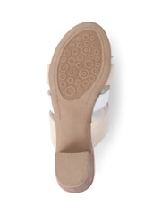 Pavers Block Heeled Mule Brown Sandals - Image 5 of 5