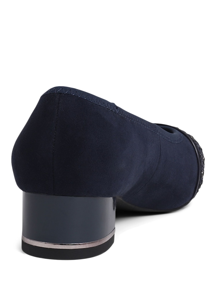 Pavers Blue Wide Fit Slip-On Court Shoes - Image 2 of 5