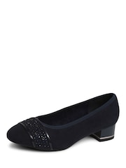 Pavers Blue Wide Fit Slip-On Court Shoes - Image 3 of 5