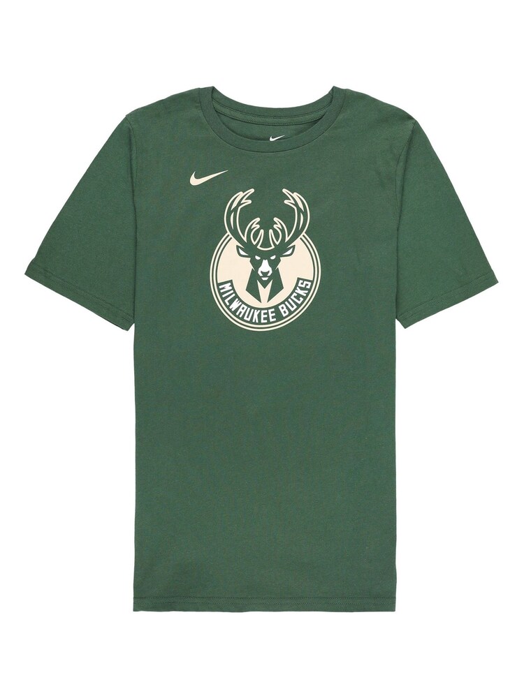 Fanatics Youth Green NBA Milwaukee Bucks Essential Logo 100% Cotton T-Shirt - Image 2 of 2
