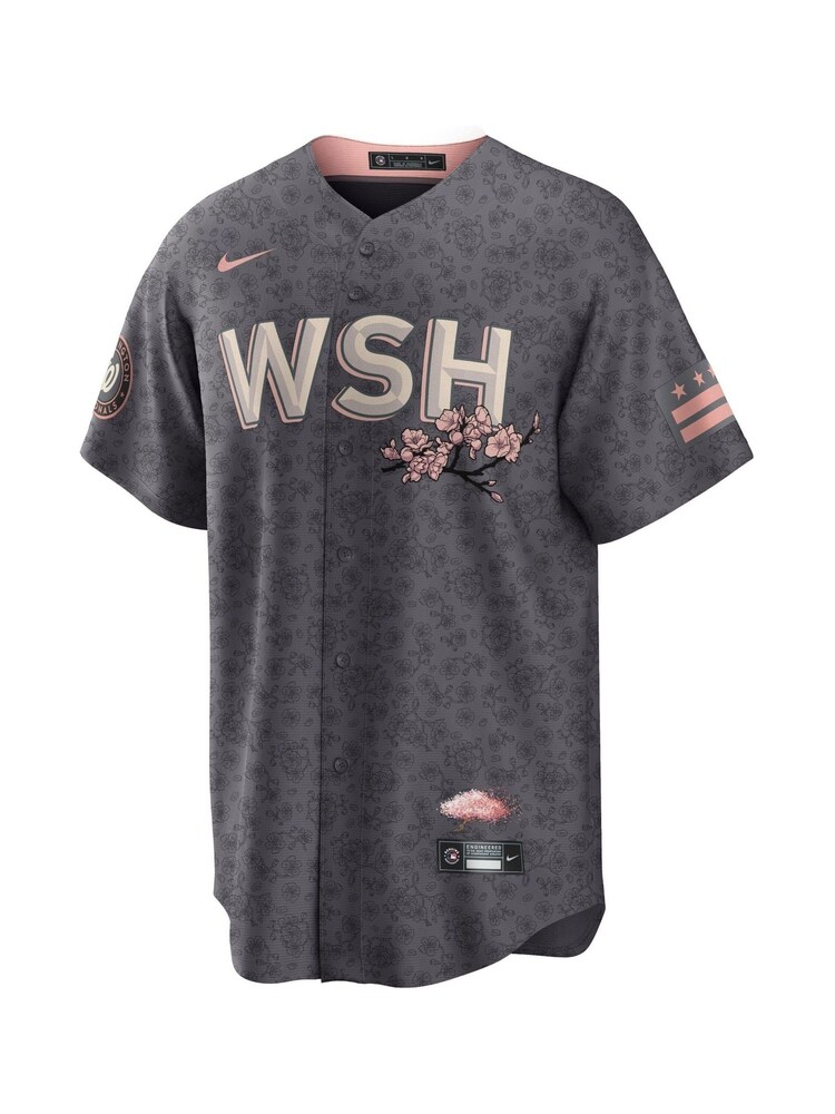 Fanatics GreyGrey MLB Washington Nationals Official Replica City Connect Jersey - Image 3 of 3 Fanatics GreyGrey MLB Washington Nationals Official Replica City Connect Jersey - Image 3 of 3