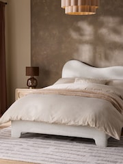 Casual Boucle Oyster Elsie Upholstered Bed Frame - Image 1 of 8