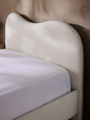 Casual Boucle Oyster Elsie Upholstered Bed Frame - Image 4 of 8