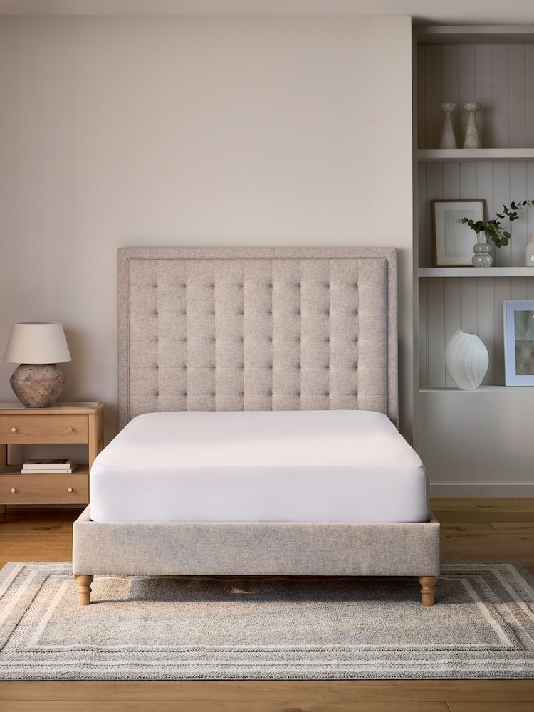 Wool Blend Natural Stone Winslow Upholstered Bed Frame - Image 2 of 6